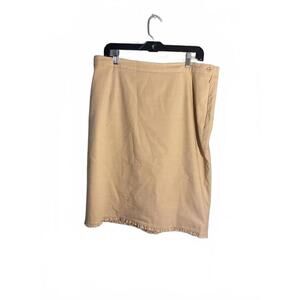 Joan Rivers Elegant Cream Skirt with Ruffled Hem Large